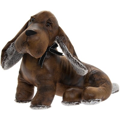 Faux Leather Dachshund Doorstop