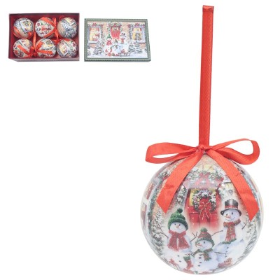 Snowmen Baubles Set Of 6 (6)