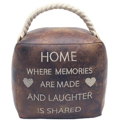 Faux Leather Memories Doorstop (3)