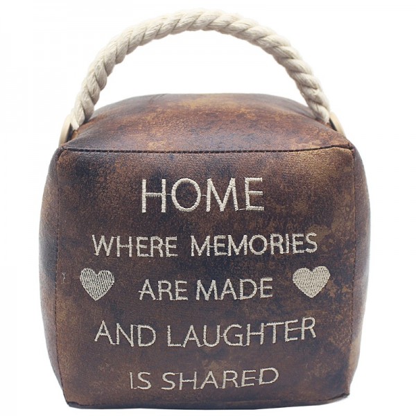 Faux Leather Memories Doorstop (3)