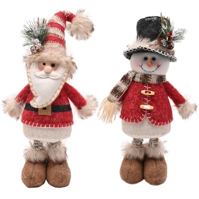 Santa & Friends Standing Santa & Snowman 61cm  (4)