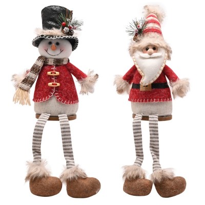 Santa & Friends Sitting Santa & Snowman 61cm  (4)