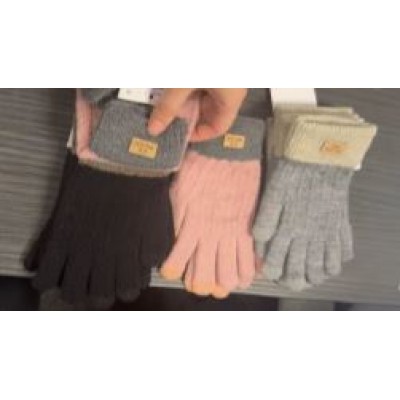Ladies Gloves With Contrast Cuff Touchscreen (12)