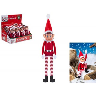 12" Red Long Leg Soft Body Boy Elf (12)   