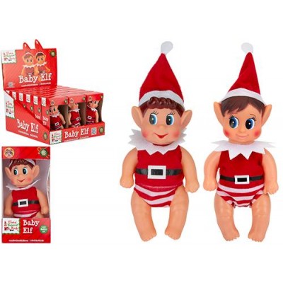 2 Asstd 5" Boy/girl Vinyl Baby Elf In Cdu (18)
