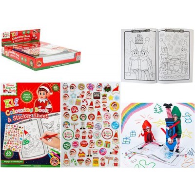 Xl Elf Colouring Book With Sticker Sheet (16)           