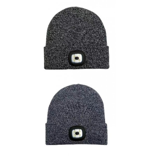 Adults Twist Yarn LED Beanie Hat