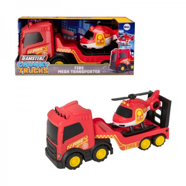 Tz Chunky Trucks Fire Tranporter With Helicotper