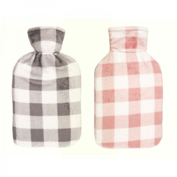 2ltr Check Pattern Coral Fleece Check (2 Asst) (12)