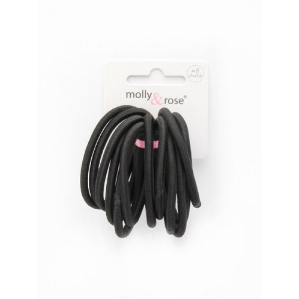 Elastics - Black - Card of 12 4mm (6)
