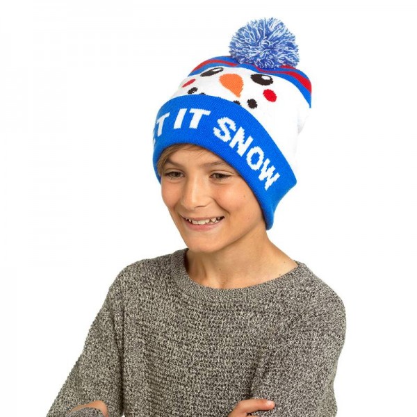 Kids Let It Snow Bobble Hat (Zero Rated) (12)