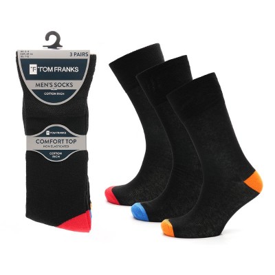 Mens 3pk Non Elastic Heel & Toe Socks (8)