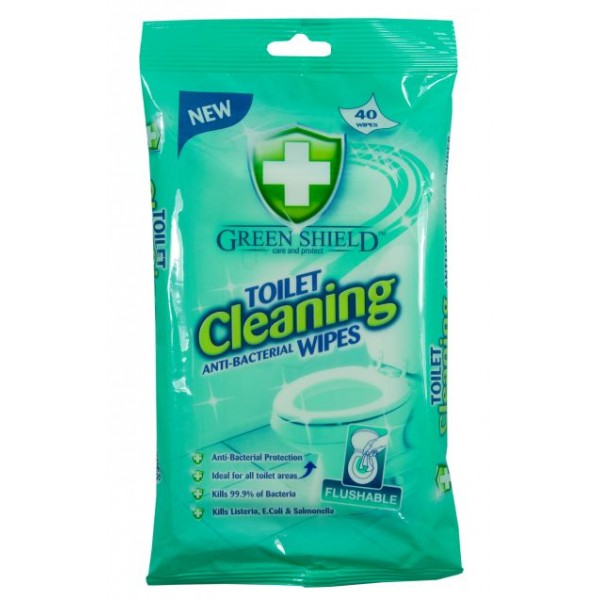 Greenshield Wipes - Toilet Cleaning Anti-bac Wipes 24pk