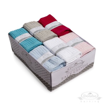 Facecloth Pastel Plain Rib CDU 24