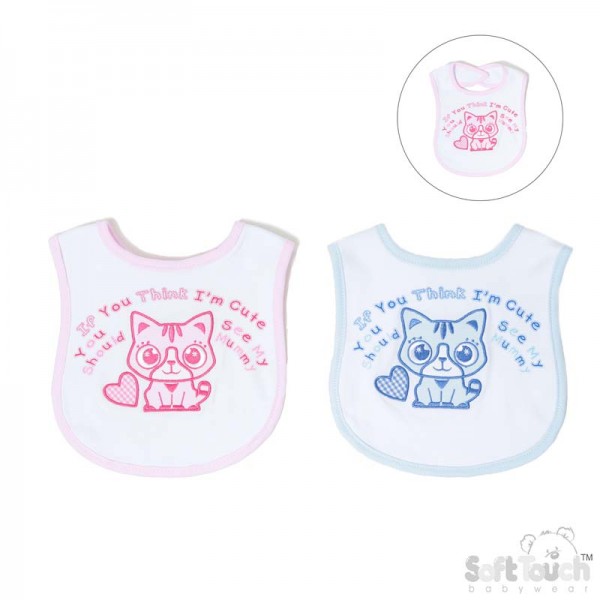 Embroidered Bib Cute