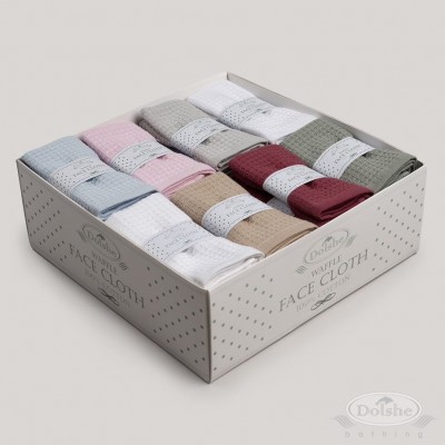 2pk Ribbed Facecloth RP CDU 24