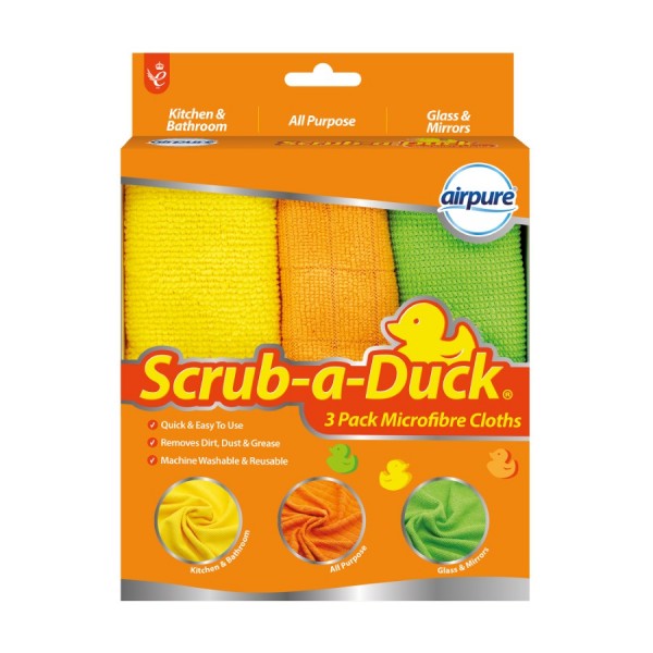 Scrub-a-duck - 3pk Microfibre (12)