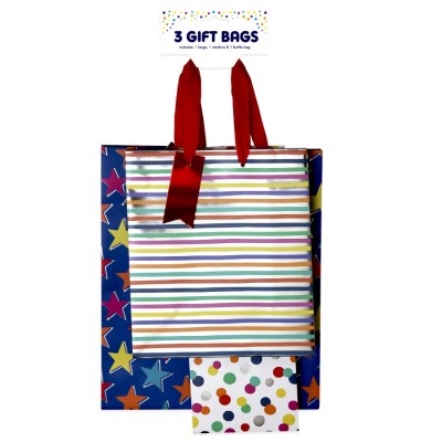 3pk Foiled Gift Bag (12)