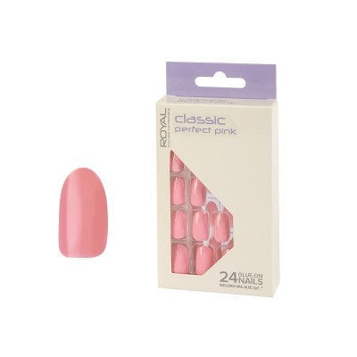 24 Perfect Pink Classic Nails + Glue (6)