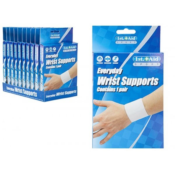 Pair Of Elast Wrist Support Sports Bandage 3asst Sizes Kemneeds