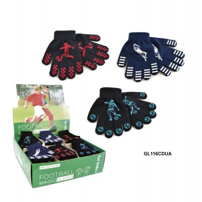 Boys Thermal Magic Gripper Gloves Cdu - 48 (Zero Vat)
