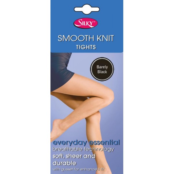 Smooth Knit Tights 1pp 36-42 Medium - Barely Black