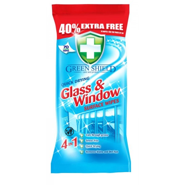 Greenshield Wipes - Glass And Window
