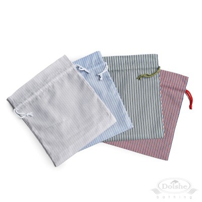 Striped Drawstring Bag