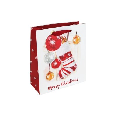 Stocking White Kraft Medium Bag  (12)