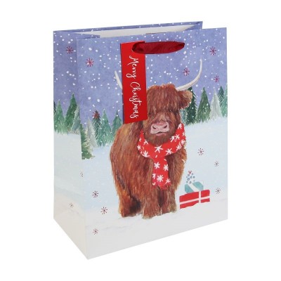 Highland Cow White Kraft Lar Bag  (12)