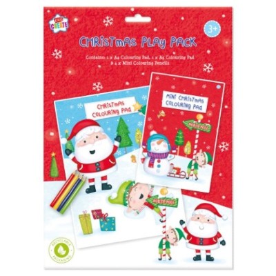 Christmas Play Pack With Colouring Pencils (12)