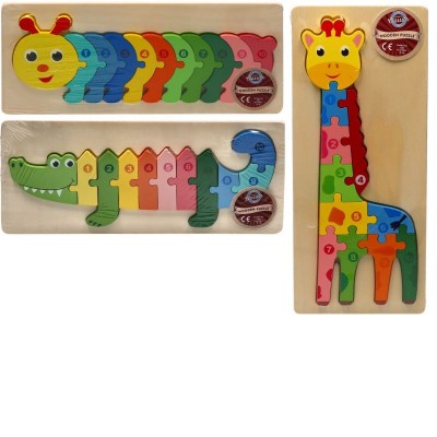 Wooden Animal Puzzle (3 Asstd) (12)
