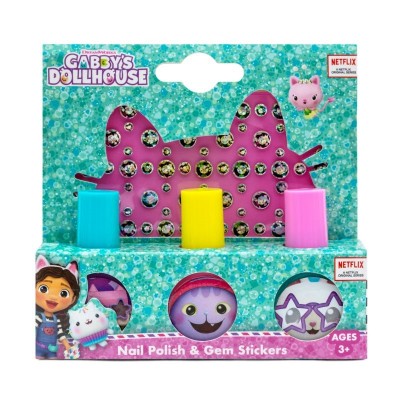 Gabby's Dollhouse Nail Polish & Gem Stickers (6)