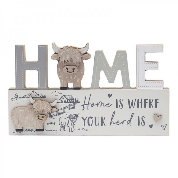 Highland Cow Plaque - Home (6)