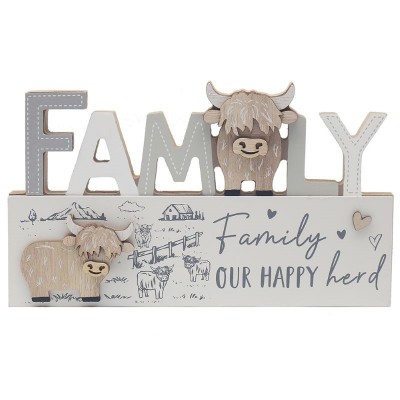 Highland Cow Plaque - Family (6)
