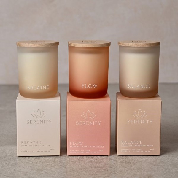Serenity Candle 120g Pink Pepper, Geranium & Amber (6)